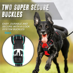 No Pull Dog Harness Front Clip Heavy Duty Reflective Easy Control Handle for Large Dog Walking SPINGHAR