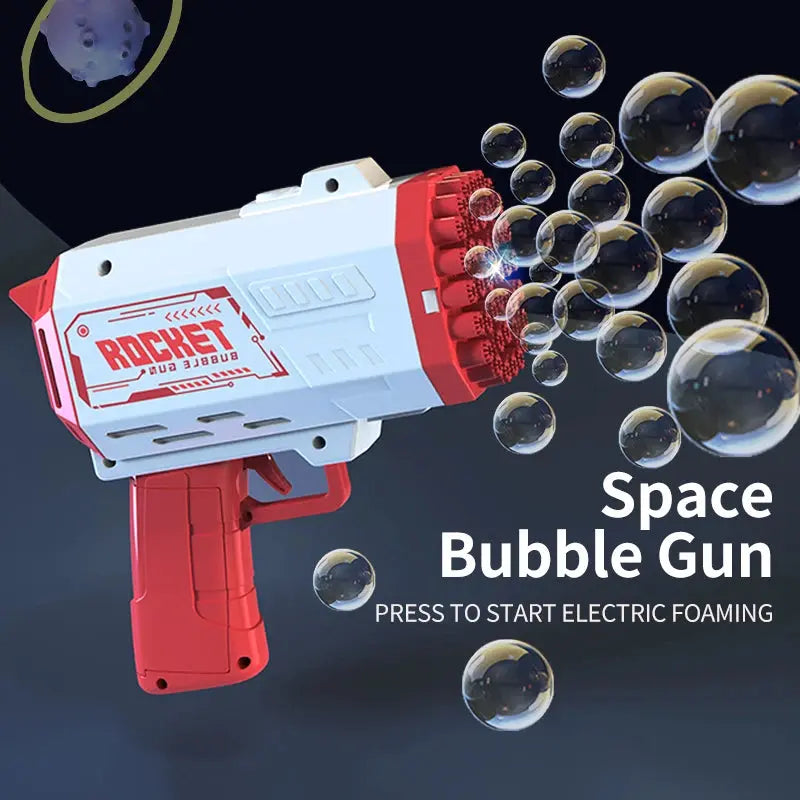 40 hole handheld light bubble gun electric children's bubble outdoor bubble machine toy without battery and bubble water - SPINGHAR