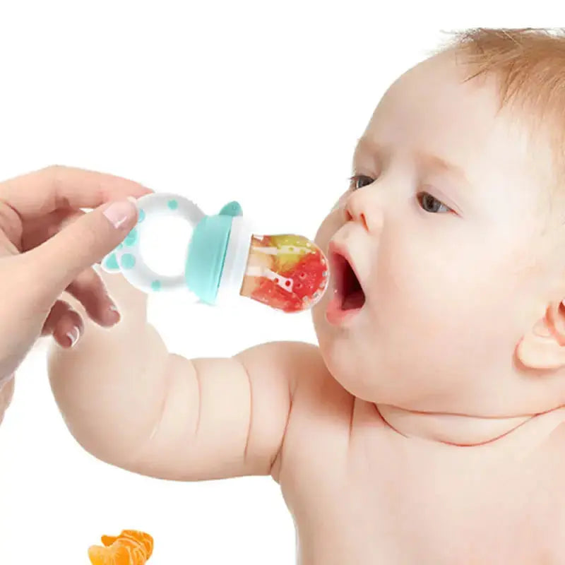 Baby Food Feeding Spoon Juice Extractor Pacifier cup Molars Baby feeding bottle Silicone Gum Fruit Vegetable Bite Eat Auxiliary - SPINGHAR