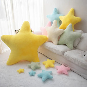 Adorable Fluffy Star Pillow for Sofa and Bed Decoration SPINGHAR