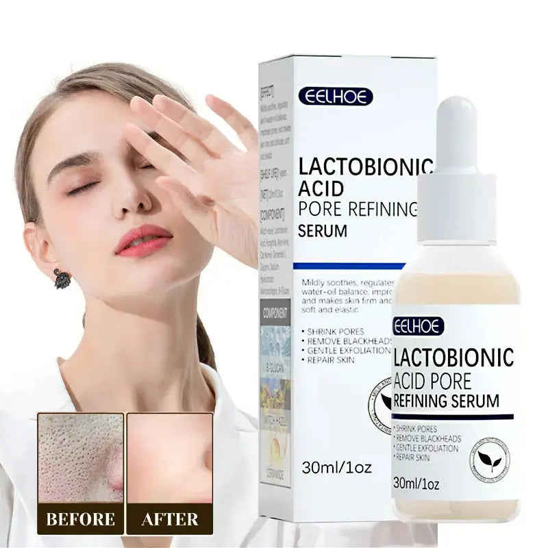 Lactobionic Acid Shrink Pores Facial Serum Firm Moisturizing Essence Liquid Repair Face Pores Beauty Skin Care Korean Cosmetics - SPINGHAR