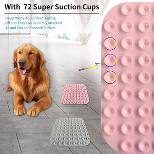 Poursweet Dog Lick Mat with Suction Cups Slow Feeders Licking Pet Anxiety Relief Cat Training for Food, Yogurt, Peanut Butter SPINGHAR