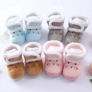 Winter Snow Baby Boots Newborn Warm Booties Soft Sole First Walkers Shoes for Baby Girls Boys Infant Shoes Toddler 0-18Months - SPINGHAR