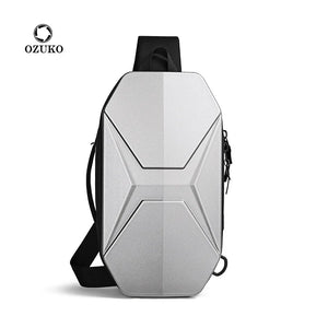 OZUKO Anti Theft Chest Bag Male Waterproof Shoulder Bags Men Fashion Short Trip Messenger Bag USB Charging Crossbody Bag Teenage SPINGHAR