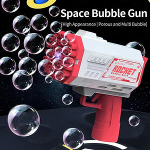 40 hole handheld light bubble gun electric children's bubble outdoor bubble machine toy without battery and bubble water - SPINGHAR