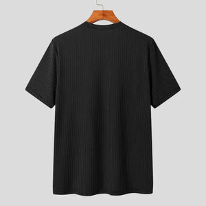 Summer Men's Light Luxury Long Sleeve T-Shirt - Loose O-Neck Knitwear - SPINGHAR