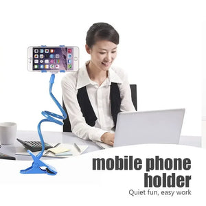 Universal Lazy Bracket Mobile Phone Holder Gooseneck Stand Stents Flexible Bed Desk Table Clip Bracket for Smartphone Holder SPINGHAR