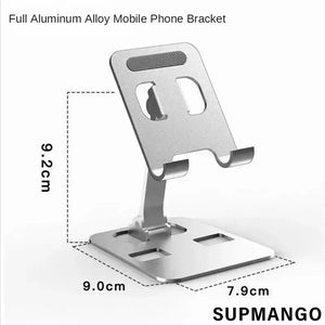 Universal Aluminum Alloy Portable Tablet Holder Mount For iPad Adjustable Flexible Folding Lazy Desktop Live Mobile Phone Stand SPINGHAR