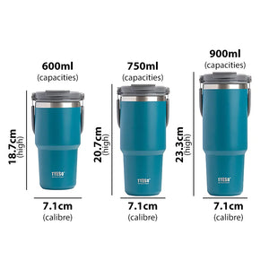 Tyeso Stainless Steel Thermos Bottle Coffee Cup Portable Insulation Cold And Hot Travel Fitness Mug Leakproof Vacuum Flask SPINGHAR