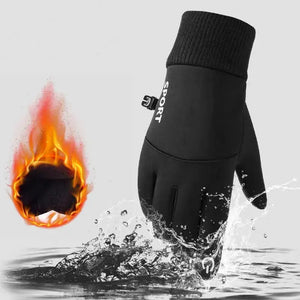 Winter Warm Full-Finger Gloves: Waterproof Windproof Fleece for Cycling, Running, and Outdoor Sports SPINGHAR