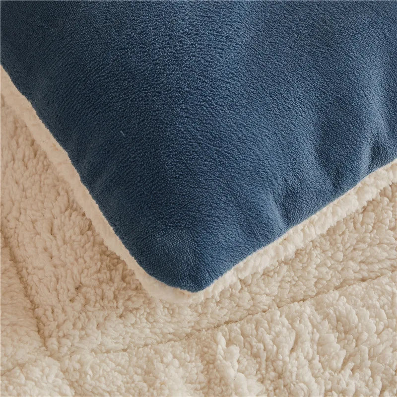 Thickened Winter Flannel Fleece Quilt Blanket for Cold Nights SPINGHAR