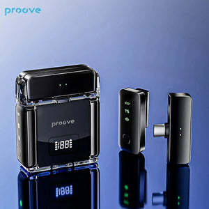 Proove Live Wireless Microphones Set Short Video Recording Mini Mic For iPhone Android Live Broadcast - SPINGHAR