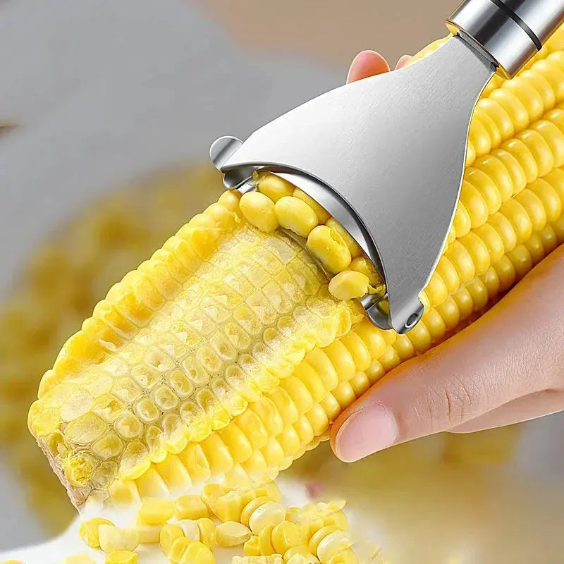 Stainless Steel Corn Peeler Serrated Corn Stripper Peelers Cob Shaver Planer Thresher Cutter Kitchen Fruit Vegetable Gadget Tool - SPINGHAR