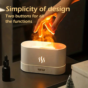 Aroma Diffuser Air Humidifier – Ultrasonic Cool Mist with LED Flame Effect SPINGHAR