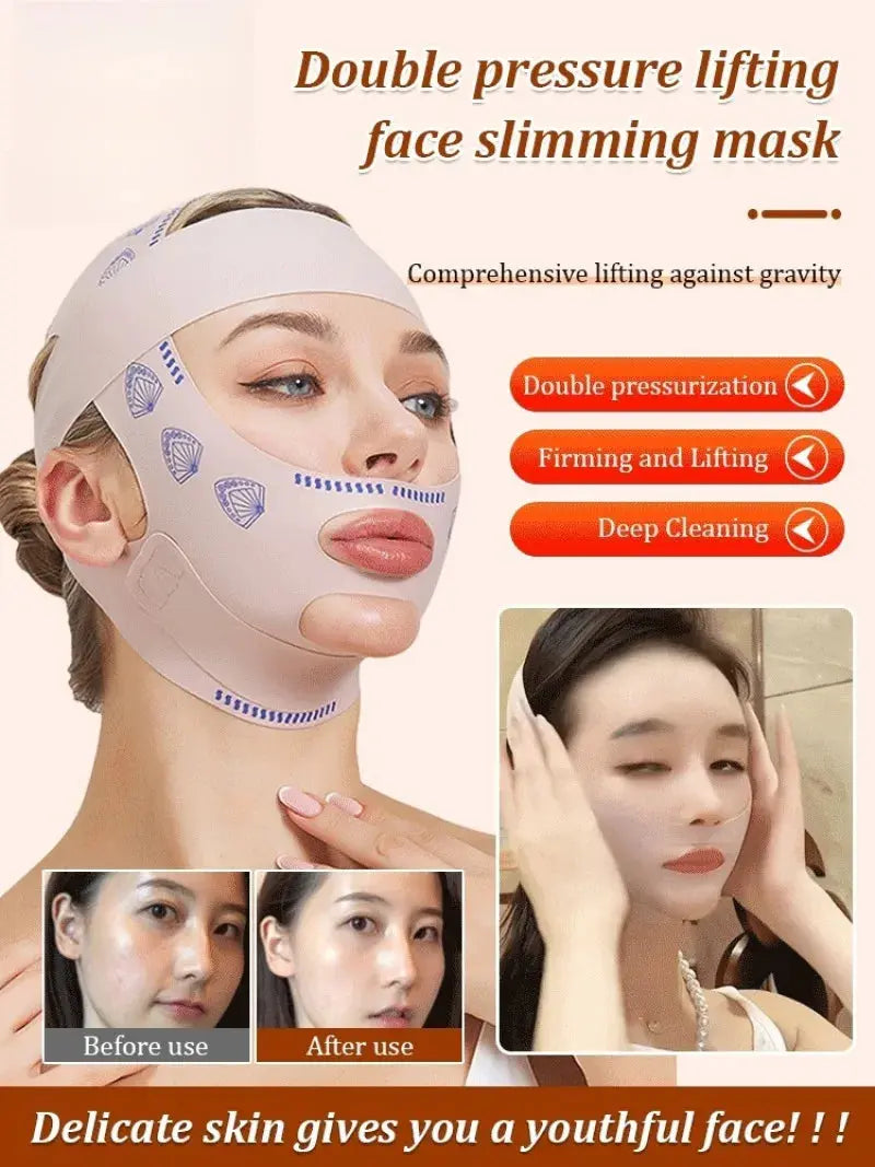 Chin Cheek Slimming Bandage V Shaper V Line Lifting Mask Face Lifting Anti Wrinkle Strap Band Sleeping Mask Beauty Health - SPINGHAR