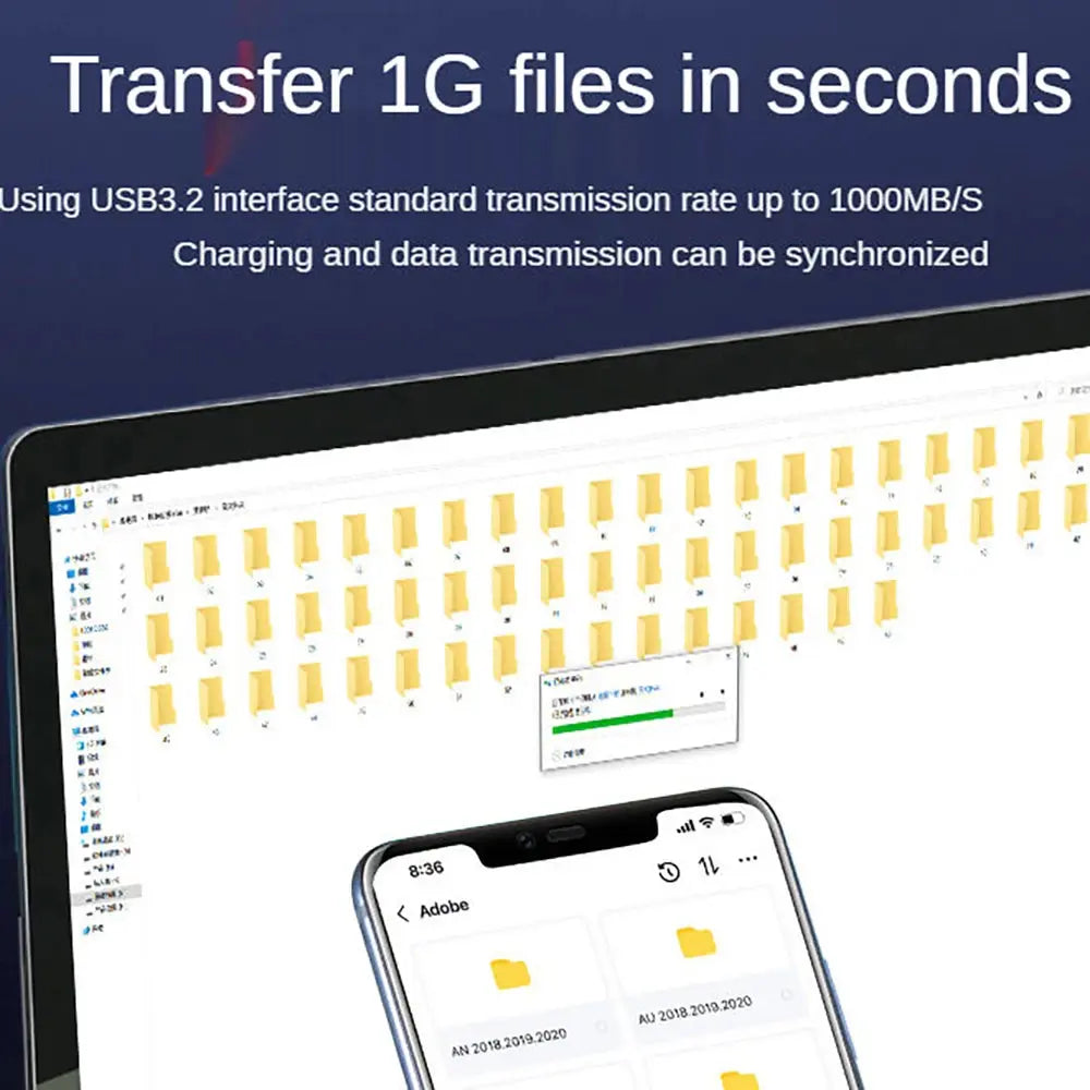 Hannord USB 3.2 A to Type-C Cable - 10Gbps Data Transfer & Quick Charge - SPINGHAR