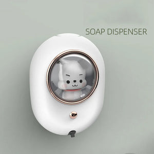 New Soap Dispenser Cute Pet Automatic Hand Washing Machine With The Lamp Wall-Mounted Induction Foam Soap Dispenser For Home SPINGHAR