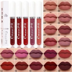 18-Color Velvet Matte Liquid Lipstick - Long-Lasting Waterproof Gloss - SPINGHAR