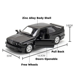 1/36 BMW M3 E30 1987 Classical Rally Toy Car Model For Children RMZ CiTY Diecast Metal Miniature Pull Back Collection Gift Kid - SPINGHAR