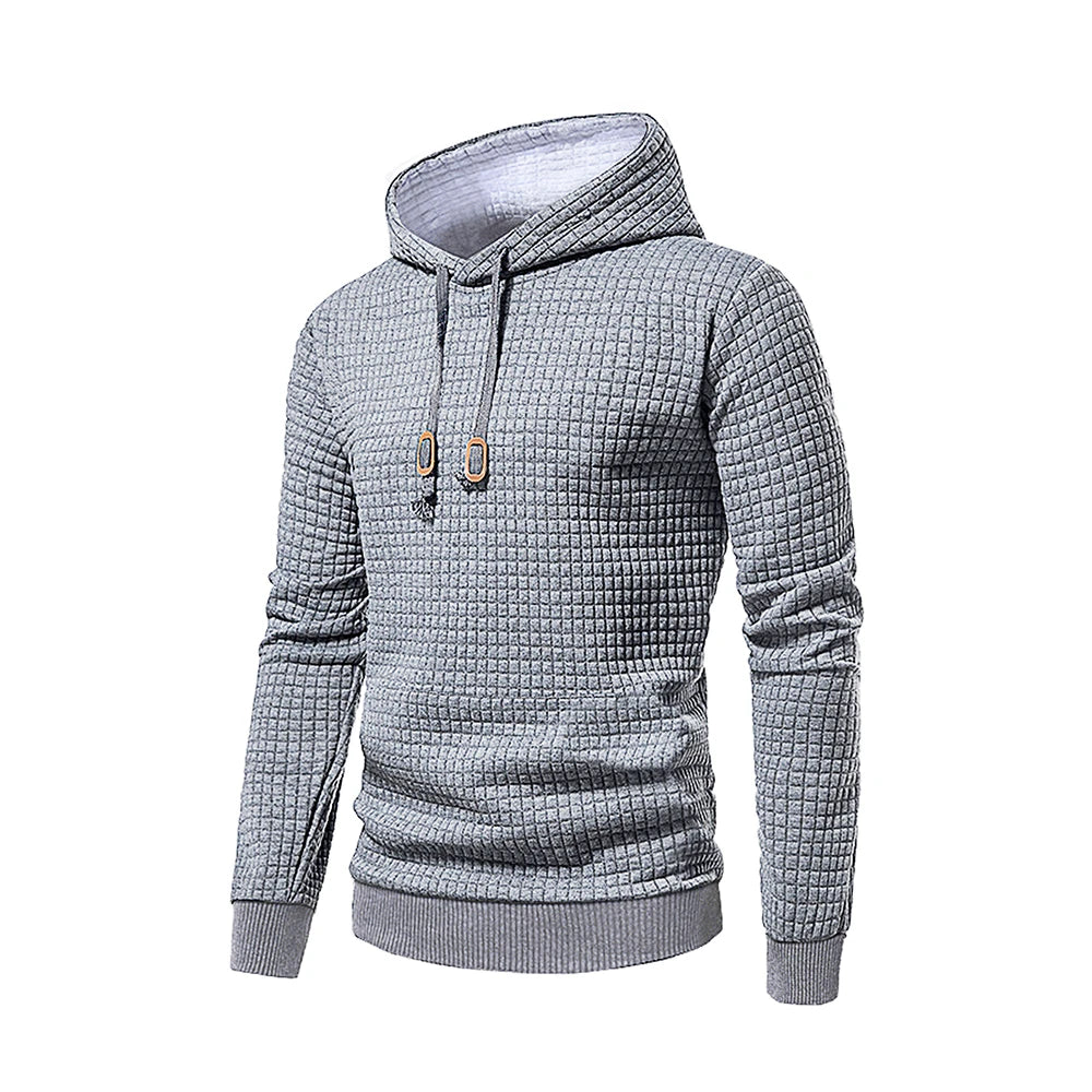 New men's hooded pullover fall casual Slim long-sleeved warm men's sweater knit sweater loose tops outdoor sports men's clothing SPINGHAR