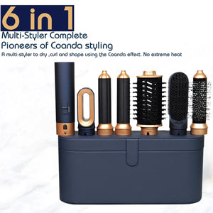 New Hair Dryer 6 in1 Multi Hair Styler Curling Iron Hair Straightener With Hair Brush Hairdryer For Hair Dryer Hair Multi Styler - SPINGHAR