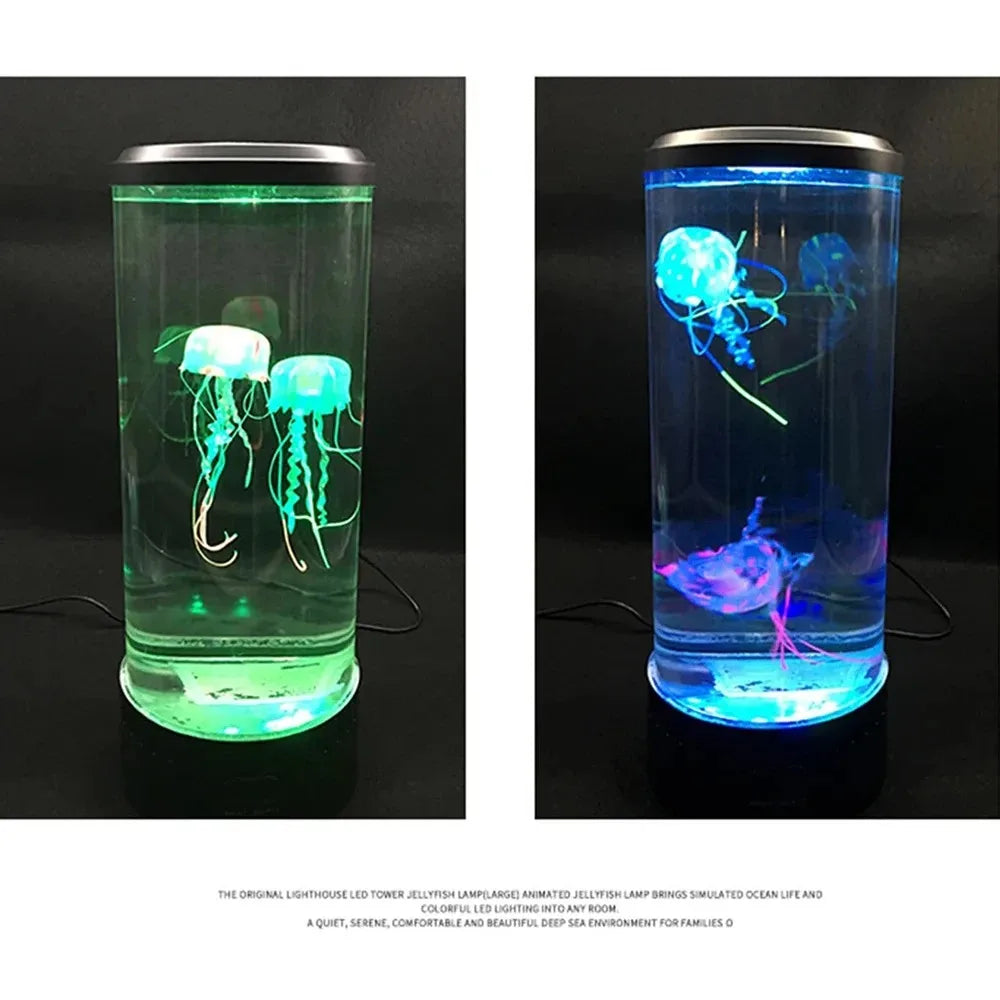 Color Changing Jellyfish Lamp Usb/Battery Powered Table Night Light Children'S Gift Home Bedroom Decor Boys Girls Birthday Gifts SPINGHAR