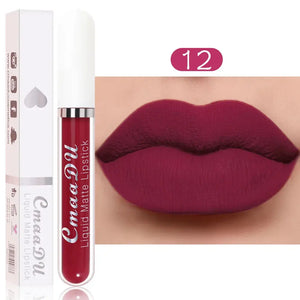 18-Color Velvet Matte Liquid Lipstick - Long-Lasting Waterproof Gloss - SPINGHAR