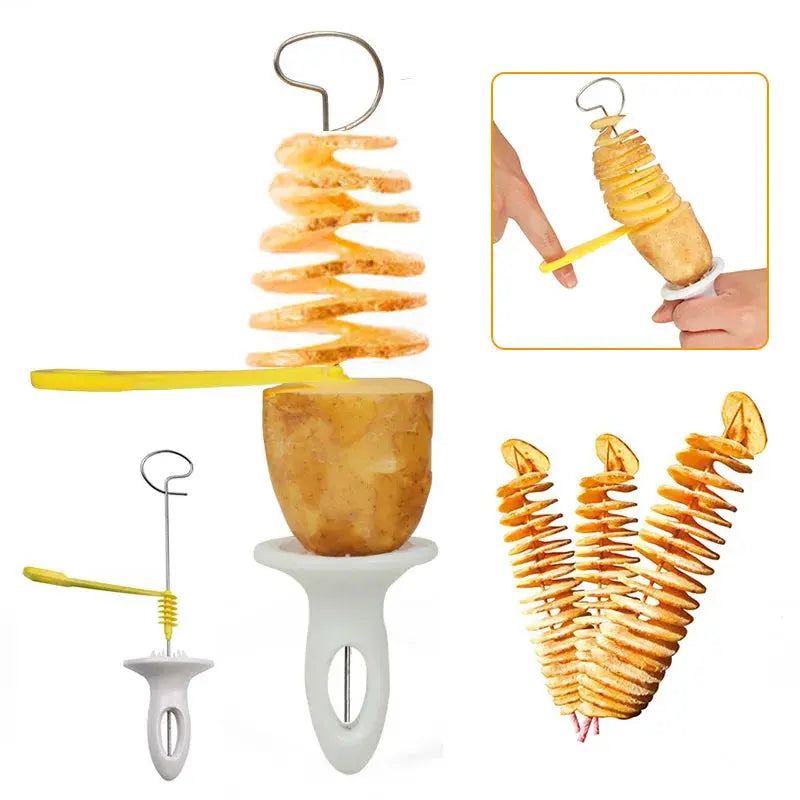 Whirlwind Potato Spiral Cutter Potato Tower Making Machine Vegetable Slicer Creative Vegetable Tools Kitchen Accessories Gadgets - SPINGHAR