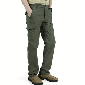 Casual Men Pants Summer Multiple Pockets Cargo Pants Quick Dry Thin Trousers Outdoor Hiking Workout Breathable Long Pant New - SPINGHAR