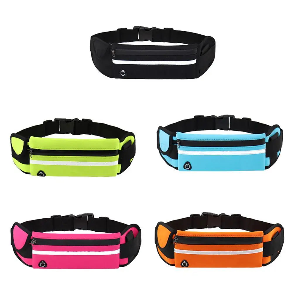 Portable Running Bag Nylon Waist Phone Bag Men Women Waterproof Gym Fitness Bag Hold Water Cycling Phone Case Outdoor Sport Belt SPINGHAR