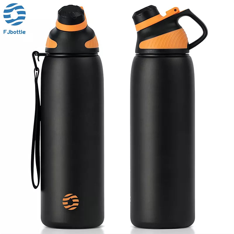 FEIJIAN Thermos With Magnetic Lid Outdoor Sport Stainless Steel Water Bottle Keep Cold Insulated Vacuum Flask 1000ml SPINGHAR