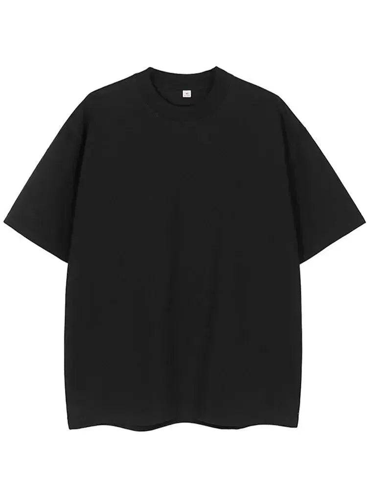 260G Heavy Cotton Oversized Summer T-Shirt for Men - Korean Fashion Short Sleeve - SPINGHAR