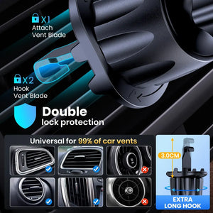 TOPK Magnetic Car Phone Mount in Car Phone Holder Air Vent Magnetic 6 N52 Magnets Universal Mobile Phone Holders for iPhone 15 SPINGHAR