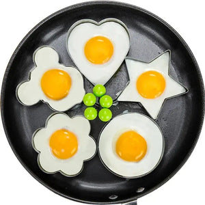 New Stainless Steel Fried Egg Mold Heart Pancake Maker Breakfast Baking Omelette Rings Cooking Tools Kitchen Accessories Gadget - SPINGHAR