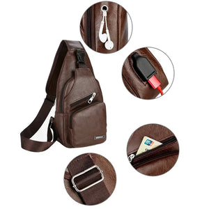 Men's Crossbody Bags Men's USB Chest Bag Designer Messenger Bag Leather Shoulder Bags Diagonal Package 2023 New Back Pack Travel SPINGHAR