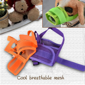 Adjustable Anti Barking Pet Dog Muzzle For Small Large Dogs Mask Muzzles Stop Biting Barking Nylon Straps Pet Dog Accessories SPINGHAR