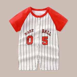 Summer baby clothes thin men's and women's baby onesie cotton short-sleeved butt-jacket newborn cardigan crawling suit SPINGHAR