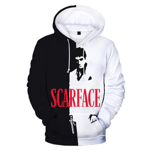 New Scarface 3D Printed Hoodies Fashion Movie Sweatshirt Tony Montana Men Women Harajuku Streetwear Oversized Hoodie Pullover SPINGHAR