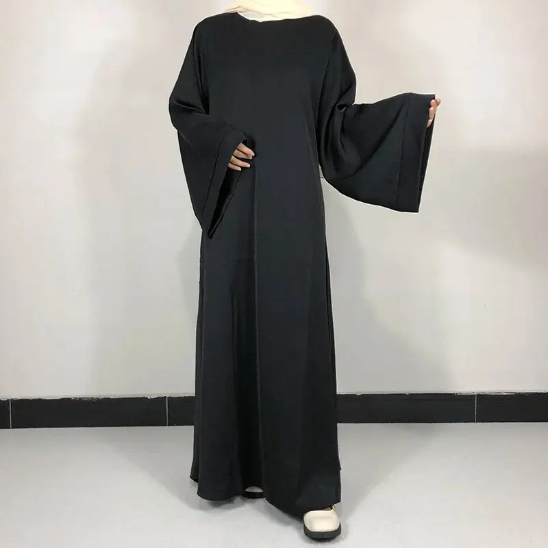 15 Colors Nida Abaya - Basic Plain High-Quality Dress with Free Belt for Eid & Ramadan - SPINGHAR