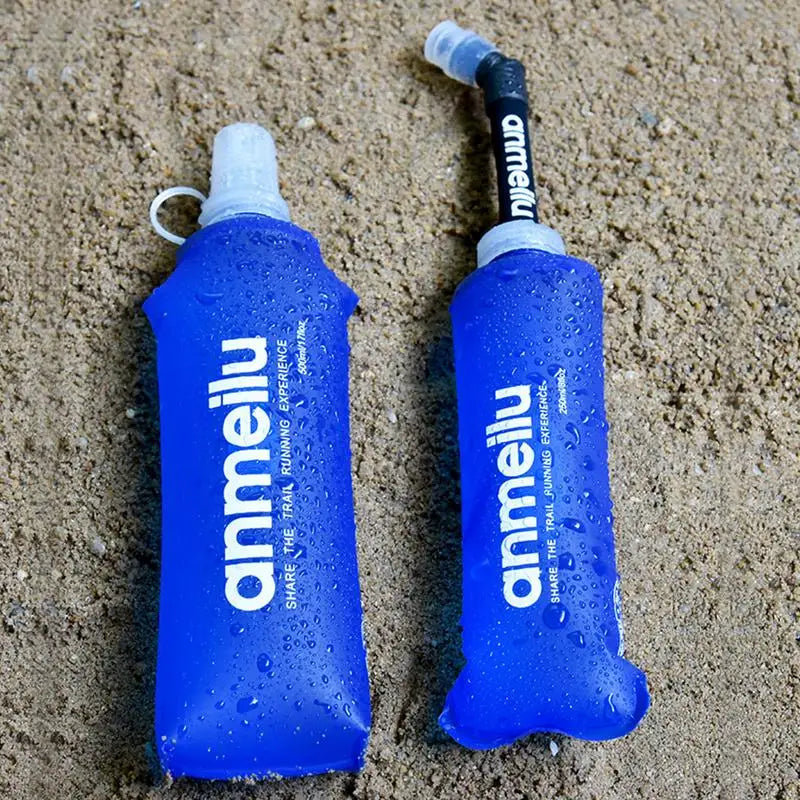 250/500ml Ultralight Foldable Water Bag Water Bottle Pouch Outdoor Sport Supplies Hiking Running Soft Flask Water Bottle SPINGHAR