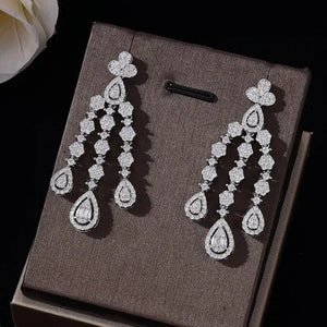 2023 New 4-piece Cubic Zirconia Bridal Wedding Set Dubai Women's Wedding Jewelry Set Nigeria Africa Necklace Earring Set - SPINGHAR