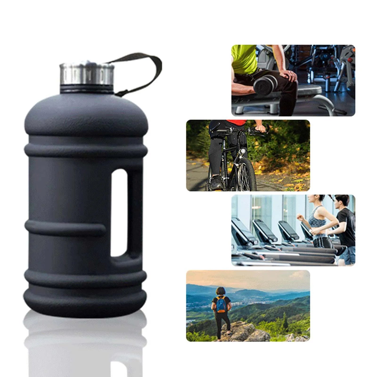 2.2L Large Capacity Plastic Sports Bottles Portable Outdoor Travel Cold Water Cup Fitness Gym Protein Shaker Sport Bottle SPINGHAR