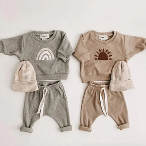 Spring Autumn Baby Boy Girls Clothes Cotton Girl Clothing Sets Long-Sleeved Sweatshirts+Pants Infant Clothes 2pcs Suit Outfits - SPINGHAR