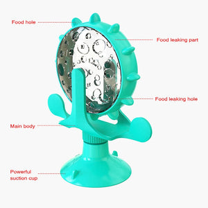 Dog Cat Feeding Interactive Wheel Toys Pet Leaking Food Training Ball Slow Dog Feeder Funny Dog Wheel Pet Products SPINGHAR