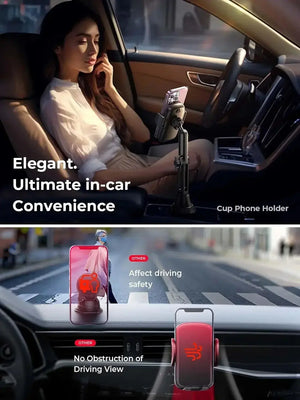 LISEN Cup Holder Phone Holder for Car Mount, 2024 New Car Cup Phone Holders for IPhone Samsung Google All 4-7 Inches - SPINGHAR