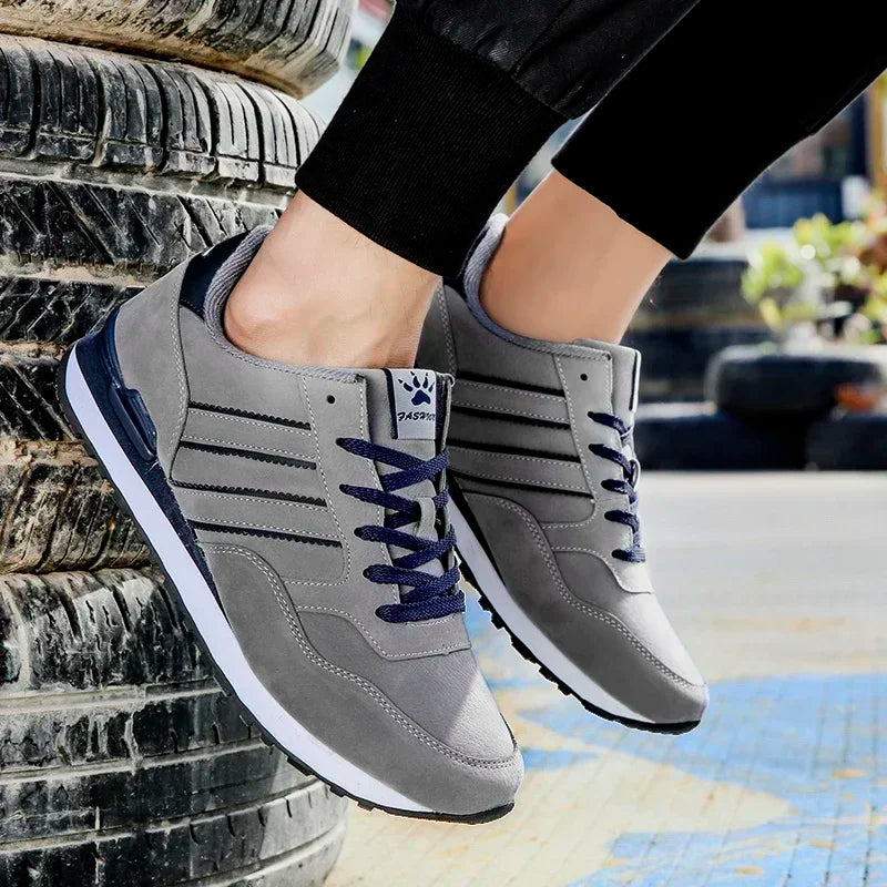 Breathable Sneakers Men Sport Running Shoes Women Light Athletic Shoes Leather Men Casual Flats Trail Walking Shoe Plus Size 45 SPINGHAR