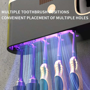 1PC Intelligent Toothbrush Disinfectant, Rechargeable, Dry, Two in One Disinfectant Toothbrush Holder, UV Sterilization SPINGHAR