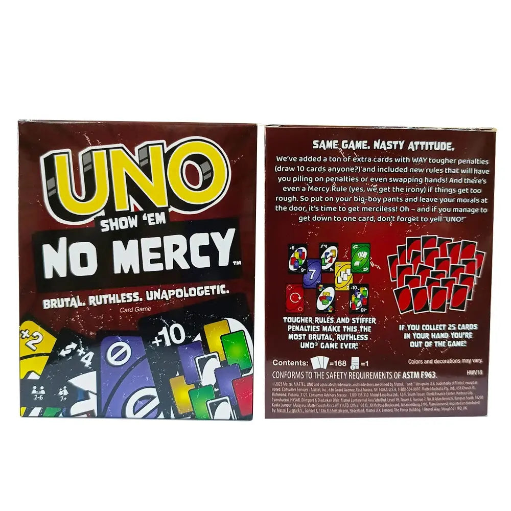 Uno No mercy Game Board Games UNO Cards Table Family Party Entertainment UNO Games Card Toys Children Birthday gift - SPINGHAR