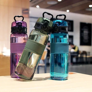 500ML Portable Sport Water Cup Couples Student Plastic Mug Large Capacity Outdoor Travel Sport Water Bottle Water Container SPINGHAR