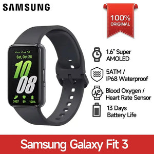 Samsung Galaxy Fit 3 SmartBand 1.6'' Super AMOLED Display Heart Rate Blood Oxygen Sensor 13 Days Battery Life IP68 Waterproof - SPINGHAR